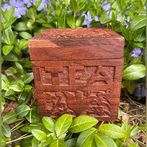 Vintage wooden tea box
